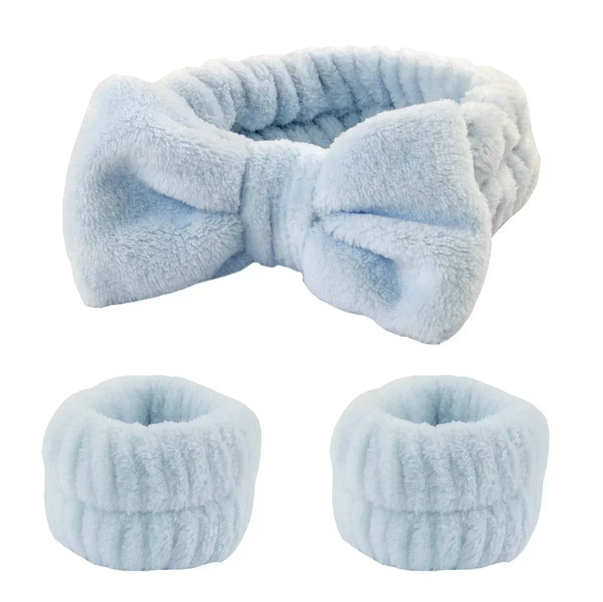 3Pcs Spa Headband Wristband for Washing Face Microfiber Makeup Towel Hair Bands Washband Scrunchies Absorbent Wrist Sweatband