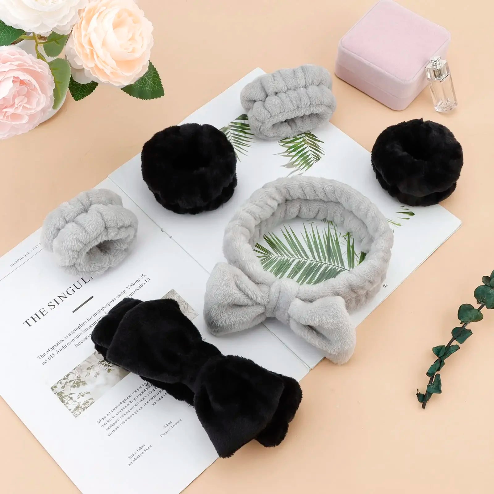 3Pcs Spa Headband Wristband for Washing Face Microfiber Makeup Towel Hair Bands Washband Scrunchies Absorbent Wrist Sweatband