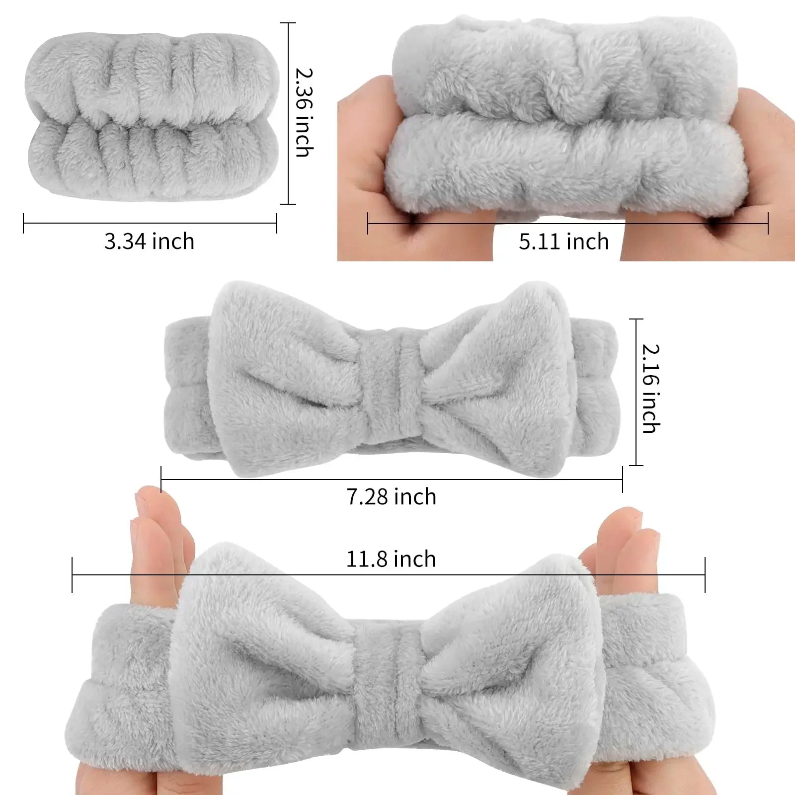 3Pcs Spa Headband Wristband for Washing Face Microfiber Makeup Towel Hair Bands Washband Scrunchies Absorbent Wrist Sweatband